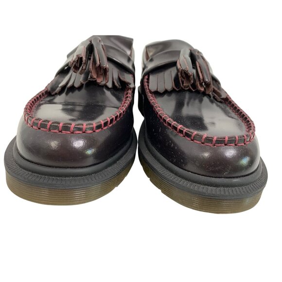Dr. Martens Adrian Tassel Loafers Size 7 M US 8 L US Burgundy Y10666 Unisex - Picture 10 of 12